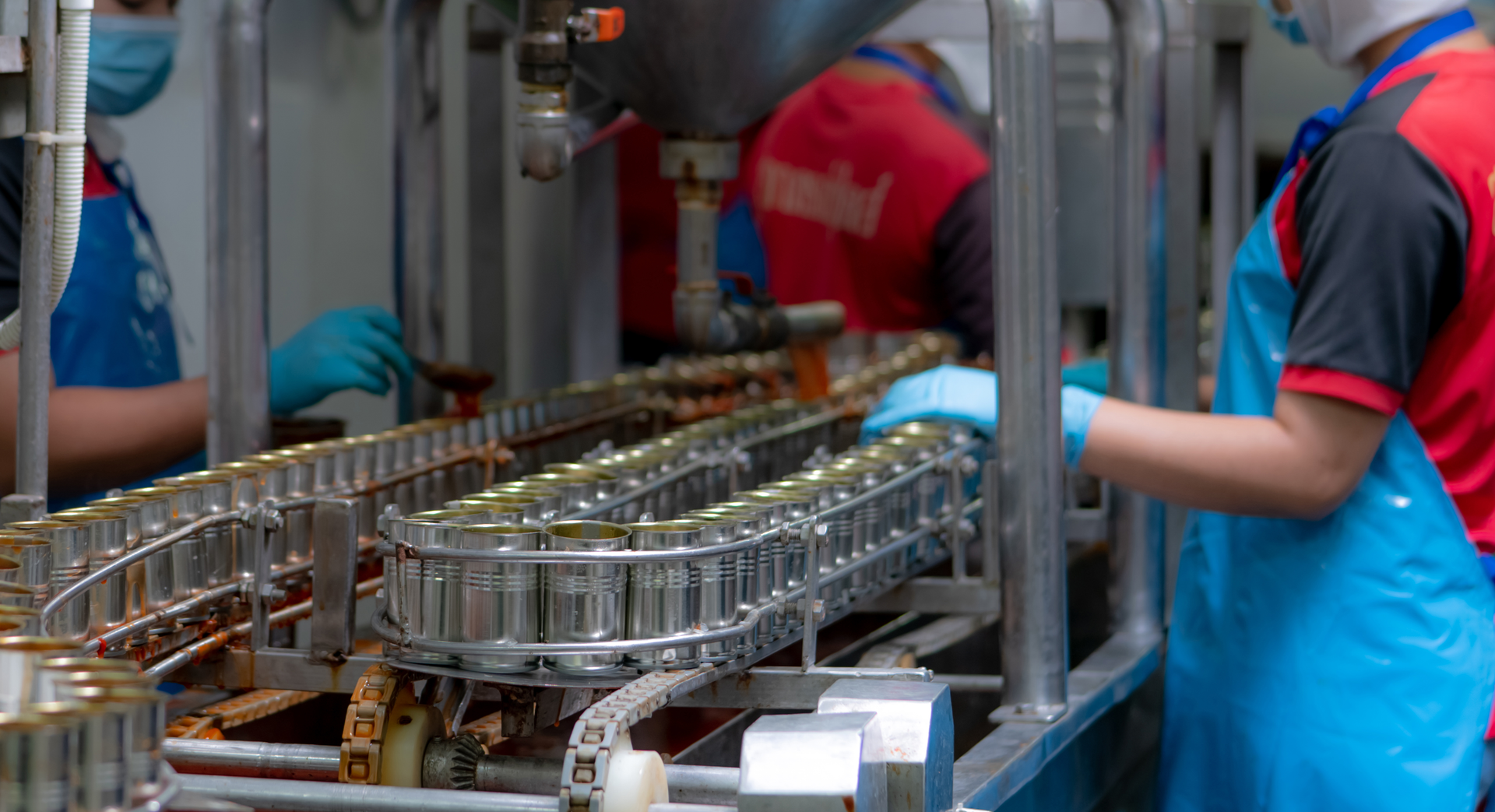 food processing production line. Food compliance in manufacturing industry.