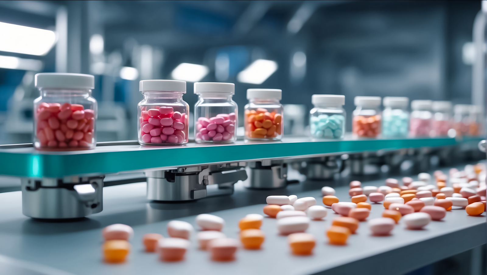 Automated tablet production line for dietary supplement manufacturing